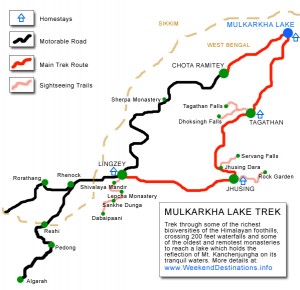 Map of Mulkarkha Lake Trek